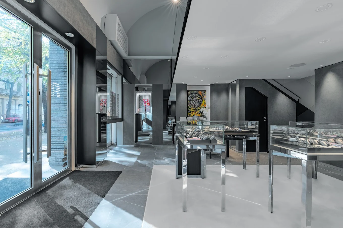 Hublot Budapešť, interiér prodejny